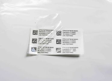 Die Cut Transparent Self Adhesive Tamper Evident Security Labels For Plastic Carton
