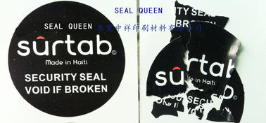 Custom Die Cut Vinyl Sticker Paper Rolls Self Destructive Label For High Value Packages